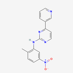 N-(2-Methyl-5-nitrophenyl)-4-(pyridin-3-yl)pyrimidin-2-amine chemical structure (CAS 152460-09-8)
