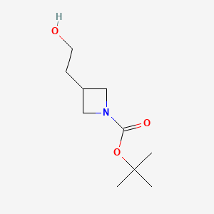 tert-Butyl 3-(2-hydroxyethyl)azetidine-1-carboxylate chemical structure (CAS 152537-03-6)