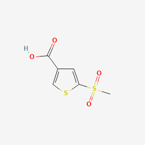 5-Methanesulfonylthiophene-3-carboxylic acid chemical structure (CAS 152538-40-4)