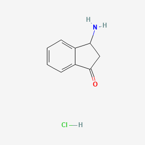 3-Amino-2,3-dihydro-1H-inden-1-one hydrochloride chemical structure (CAS 152605-34-0)