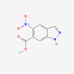 Methyl 5-nitro-1H-indazole-6-carboxylate chemical structure (CAS 152626-88-5)