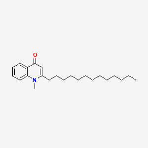 1-Methyl-2-tridecylquinolin-4(1H)-one chemical structure (CAS 15266-35-0)