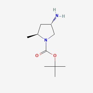 (2S,4S)-tert-Butyl 4-amino-2-methylpyrrolidine-1-carboxylate chemical structure (CAS 152673-32-0)
