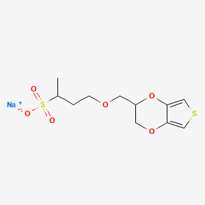 Sodium 4-((2,3-dihydrothieno[3,4-b][1,4]dioxin-2-yl)methoxy)butane-2-sulfonate chemical structure (CAS 1526907-40-3)
