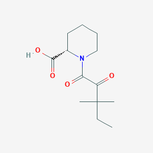 (S)-1-(3,3-Dimethyl-2-oxopentanoyl)piperidine-2-carboxylic acid chemical structure (CAS 152754-55-7)