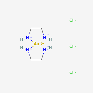 Trichlorobis(ethylenediamine)gold chemical structure (CAS 15278-22-5)
