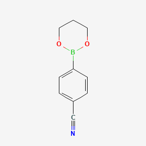 4-(1,3,2-Dioxaborinan-2-yl)benzonitrile chemical structure (CAS 152846-62-3)