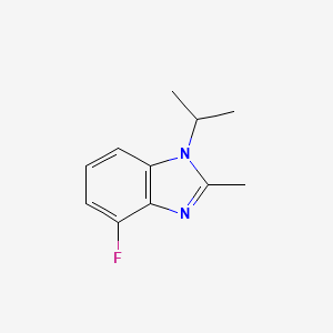 4-Fluoro-1-isopropyl-2-methyl-1H-benzo[d]imidazole chemical structure (CAS 1528469-78-4)