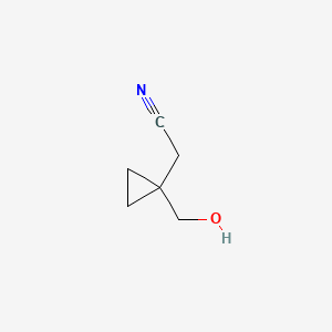 2-(1-(Hydroxymethyl)cyclopropyl)acetonitrile chemical structure (CAS 152922-71-9)