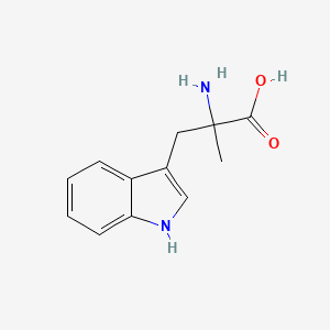 2-Amino-3-(1H-indol-3-yl)-2-methylpropanoic acid chemical structure (CAS 153-91-3)