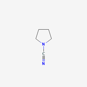 Pyrrolidine-1-carbonitrile chemical structure (CAS 1530-88-7)