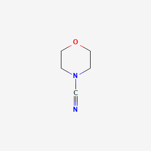 Morpholine-4-carbonitrile chemical structure (CAS 1530-89-8)