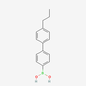 (4'-Propyl-[1,1'-biphenyl]-4-yl)boronic acid chemical structure (CAS 153035-56-4)