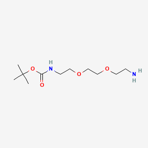 tert-Butyl (2-(2-(2-aminoethoxy)ethoxy)ethyl)carbamate chemical structure (CAS 153086-78-3)