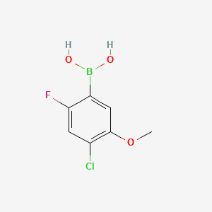 (4-Chloro-2-fluoro-5-methoxyphenyl)boronic acid chemical structure (CAS 153122-60-2)