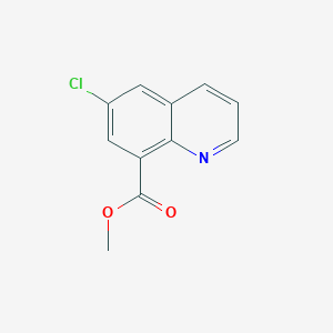 Methyl 6-chloroquinoline-8-carboxylate chemical structure (CAS 1531504-96-7)