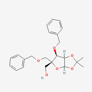 ((3aR,5R,6S,6aR)-6-(Benzyloxy)-5-((benzyloxy)methyl)-2,2-dimethyltetrahydrofuro[2,3-d][1,3]dioxol-5-yl)methanol chemical structure (CAS 153186-10-8)