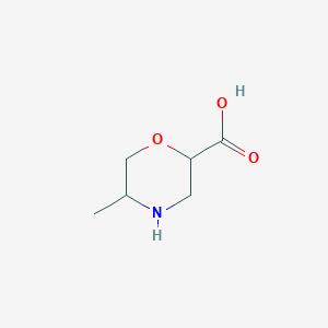 5-Methylmorpholine-2-carboxylic acid chemical structure (CAS 1531930-93-4)