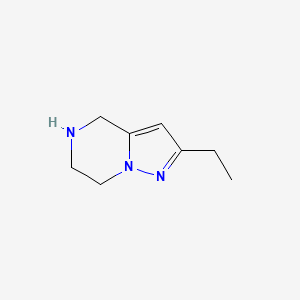 2-Ethyl-4,5,6,7-tetrahydropyrazolo[1,5-a]pyrazine chemical structure (CAS 1532361-95-7)