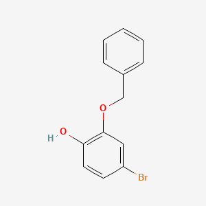 2-(Benzyloxy)-4-bromophenol chemical structure (CAS 153240-85-8)