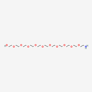 32-Amino-3,6,9,12,15,18,21,24,27,30-decaoxadotriacontan-1-ol chemical structure (CAS 15332-94-2)