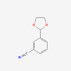 3-(1,3-Dioxolan-2-yl)benzonitrile chemical structure (CAS 153329-04-5)