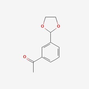 1-(3-(1,3-Dioxolan-2-yl)phenyl)ethanone chemical structure (CAS 153329-05-6)
