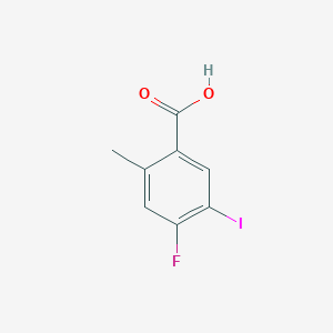 4-Fluoro-5-iodo-2-methylbenzoic acid chemical structure (CAS 1533441-18-7)