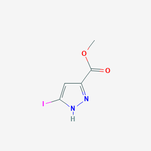 Methyl 5-iodo-1H-pyrazole-3-carboxylate chemical structure (CAS 1533442-31-7)