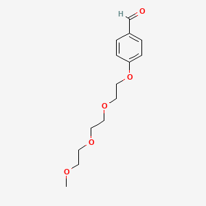 4-(2-(2-(2-Methoxyethoxy)ethoxy)ethoxy)benzaldehyde chemical structure (CAS 153364-63-7)