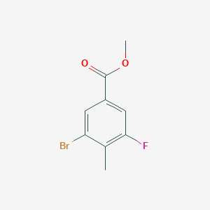Methyl 3-bromo-5-fluoro-4-methylbenzoate chemical structure (CAS 1533932-57-8)