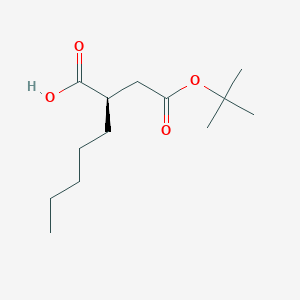 (R)-2-(2-(tert-Butoxy)-2-oxoethyl)heptanoic acid chemical structure (CAS 153427-69-1)