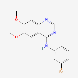 N-(3-Bromophenyl)-6,7-dimethoxyquinazolin-4-amine chemical structure (CAS 153436-54-5)