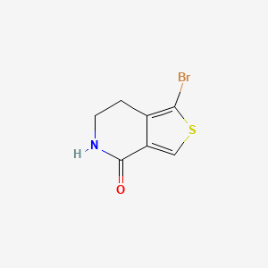 1-Bromo-6,7-dihydrothieno[3,4-c]pyridin-4(5H)-one chemical structure (CAS 1534983-44-2)
