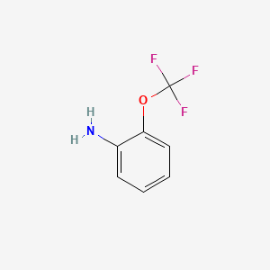 2-(Trifluoromethoxy)aniline chemical structure (CAS 1535-75-7)