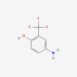4-Amino-2-(trifluoromethyl)phenol chemical structure (CAS 1535-76-8)
