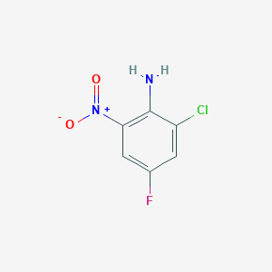 2-Chloro-4-fluoro-6-nitroaniline chemical structure (CAS 153505-32-9)