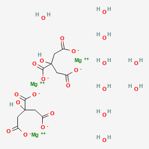 Magnesium 2-hydroxypropane-1,2,3-tricarboxylate nonahydrate chemical structure (CAS 153531-96-5)