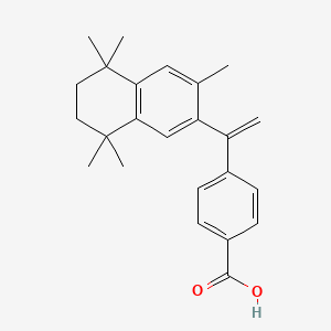 4-(1-(3,5,5,8,8-Pentamethyl-5,6,7,8-tetrahydronaphthalen-2-yl)vinyl)benzoic acid chemical structure (CAS 153559-49-0)