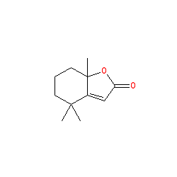 4,4,7a-Trimethyl-5,6,7,7a-tetrahydrobenzofuran-2(4H)-one chemical structure (CAS 15356-74-8)