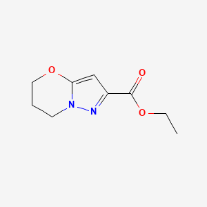 Ethyl 6,7-dihydro-5H-pyrazolo[5,1-b][1,3]oxazine-2-carboxylate chemical structure (CAS 153597-59-2)