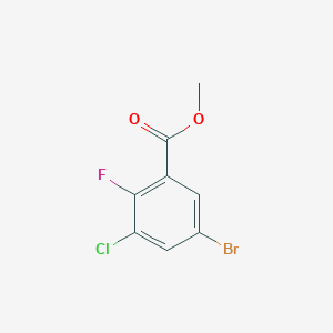 Methyl 5-bromo-3-chloro-2-fluorobenzoate chemical structure (CAS 1535973-93-3)
