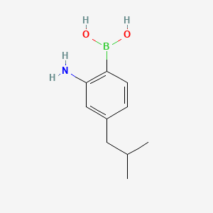 (2-Amino-4-isobutylphenyl)boronic acid chemical structure (CAS 153624-54-5)