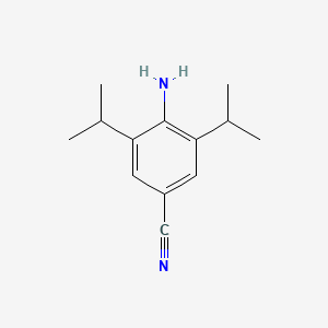 4-Amino-3,5-diisopropylbenzonitrile chemical structure (CAS 153625-24-2)