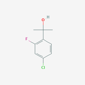 2-(4-Chloro-2-fluorophenyl)propan-2-ol chemical structure (CAS 1537457-36-5)
