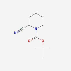 tert-Butyl 2-cyanopiperidine-1-carboxylate chemical structure (CAS 153749-89-4)
