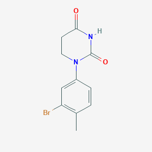 1-(3-Bromo-4-methylphenyl)dihydropyrimidine-2,4(1H,3H)-dione chemical structure (CAS 1537694-52-2)