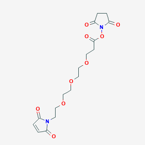 2,5-Dioxopyrrolidin-1-yl 3-(2-(2-(2-(2,5-dioxo-2,5-dihydro-1H-pyrrol-1-yl)ethoxy)ethoxy)ethoxy)propanoate chemical structure (CAS 1537892-36-6)
