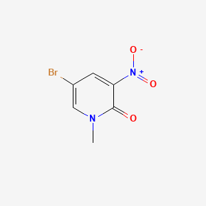 5-Bromo-1-methyl-3-nitropyridin-2(1H)-one chemical structure (CAS 153888-45-0)