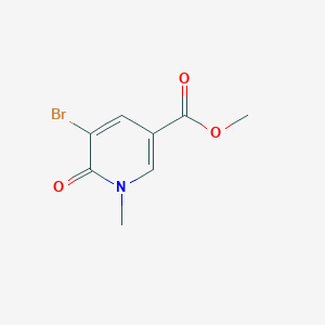 Methyl 5-bromo-1-methyl-6-oxo-1,6-dihydropyridine-3-carboxylate chemical structure (CAS 153888-47-2)